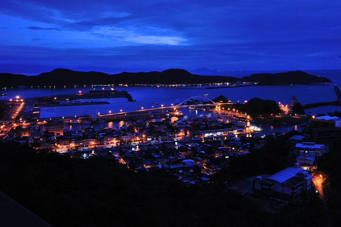 宜兰县苏澳乡-苏澳港区夜景含龟山岛