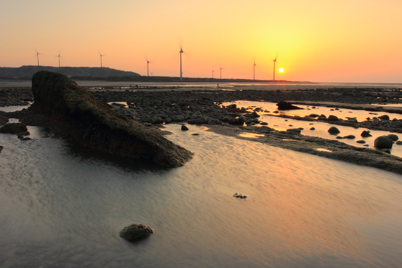 苗栗縣後龍鎮－龍港夕陽