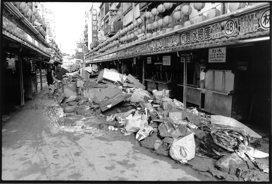 著名的基隆廟口夜市，也被遭到這場「水劫」。