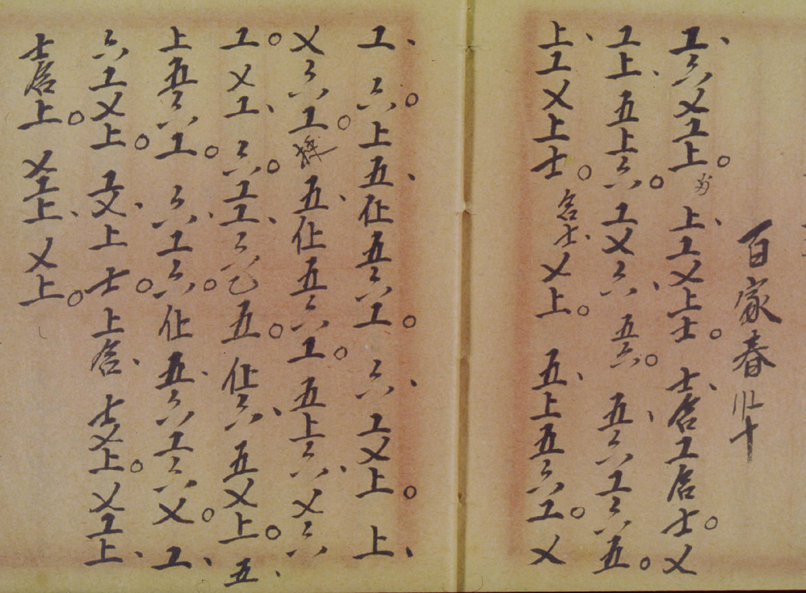 北管弦譜的樂譜樣式