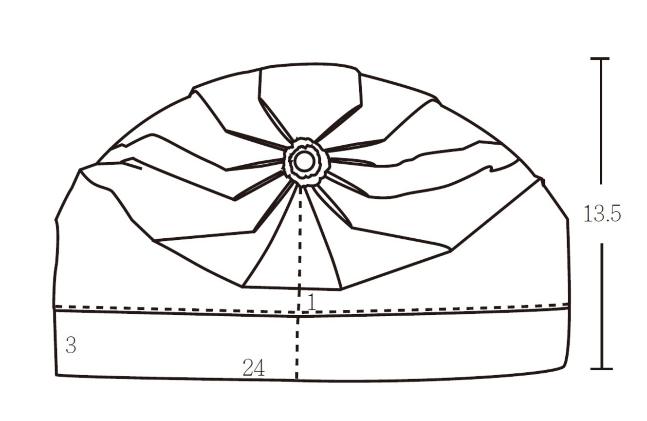 〈花式摺疊碗帽線稿〉