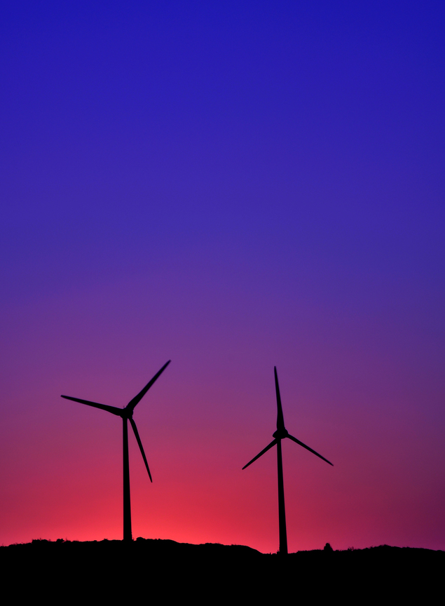 苗栗縣後龍鎮-好望角風車剪影