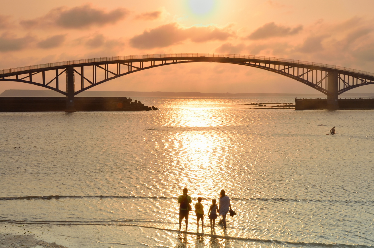 馬公市西瀛虹橋日落