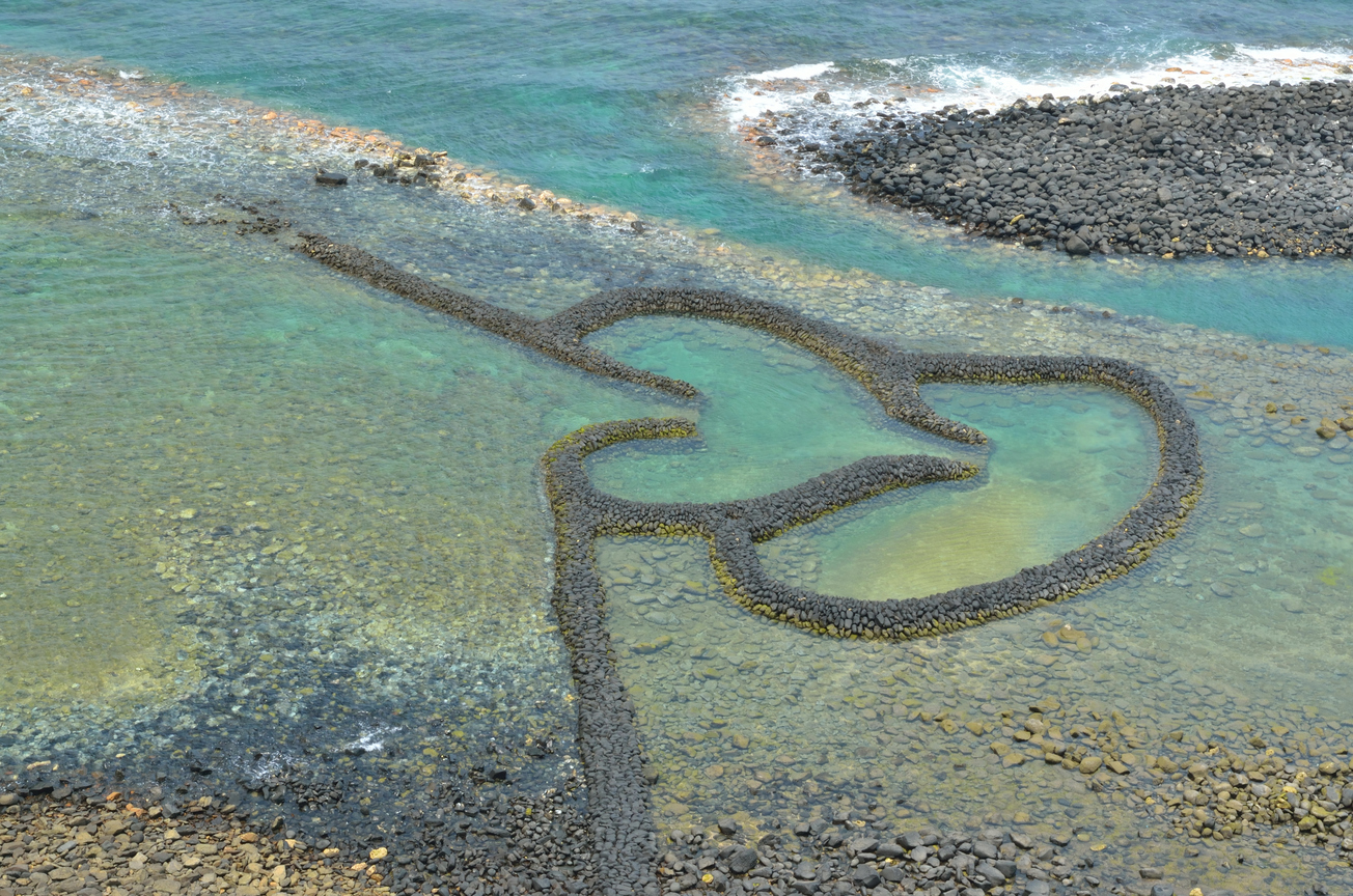 七美鄉雙心石滬