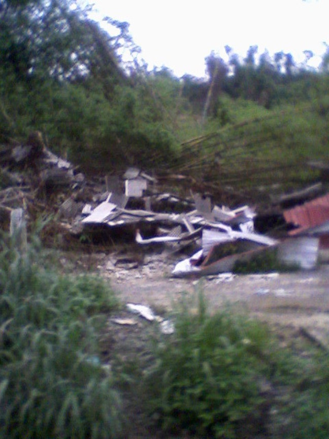 被土石流覆蓋個房子