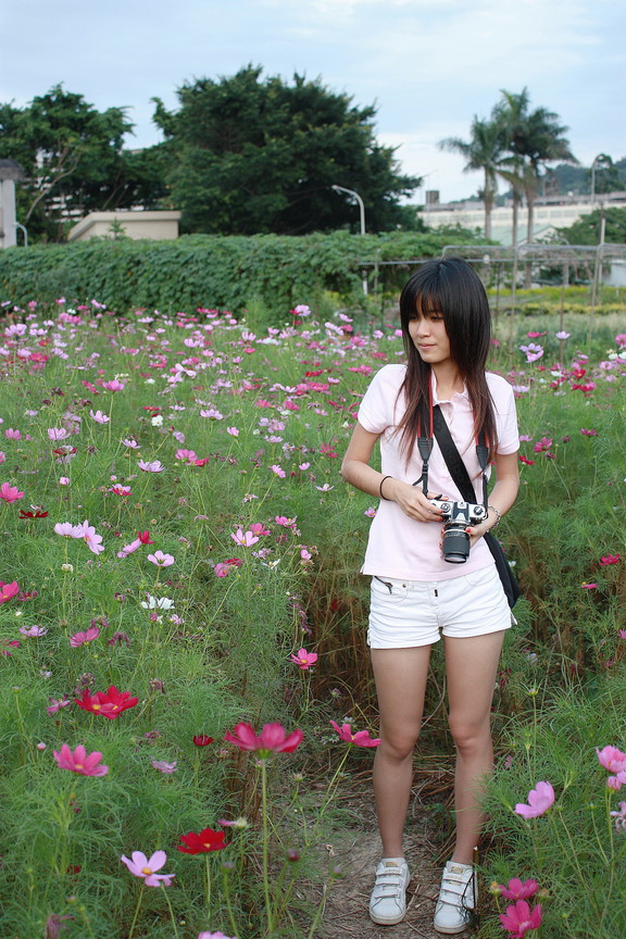 只有花