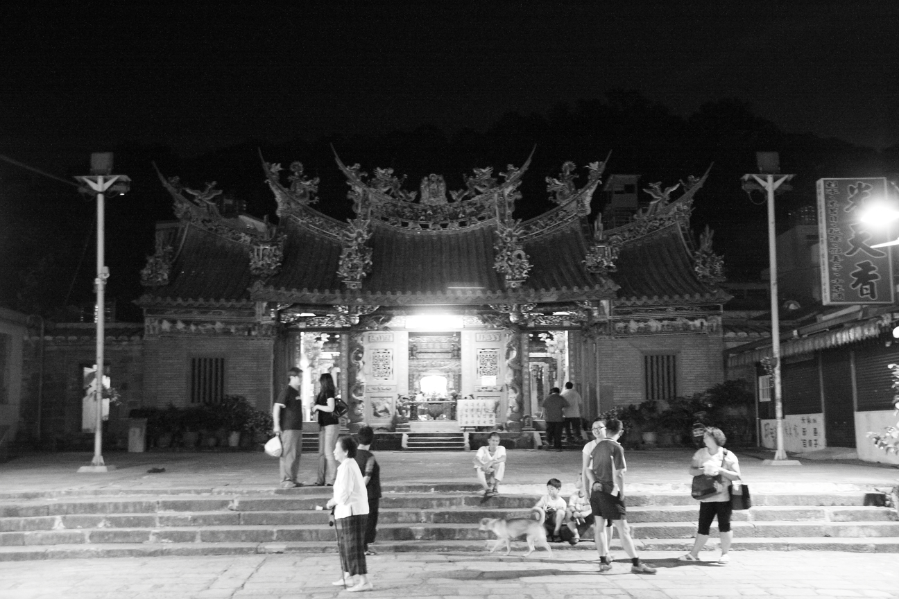 夜空下的北埔慈天宮