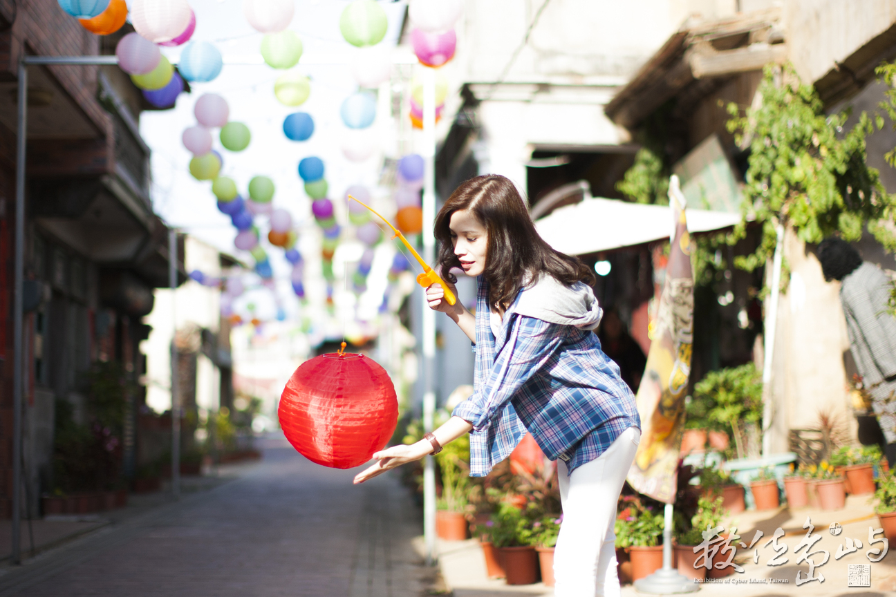 金門沙尾八卦老街彩色燈籠高高掛外拍寫真