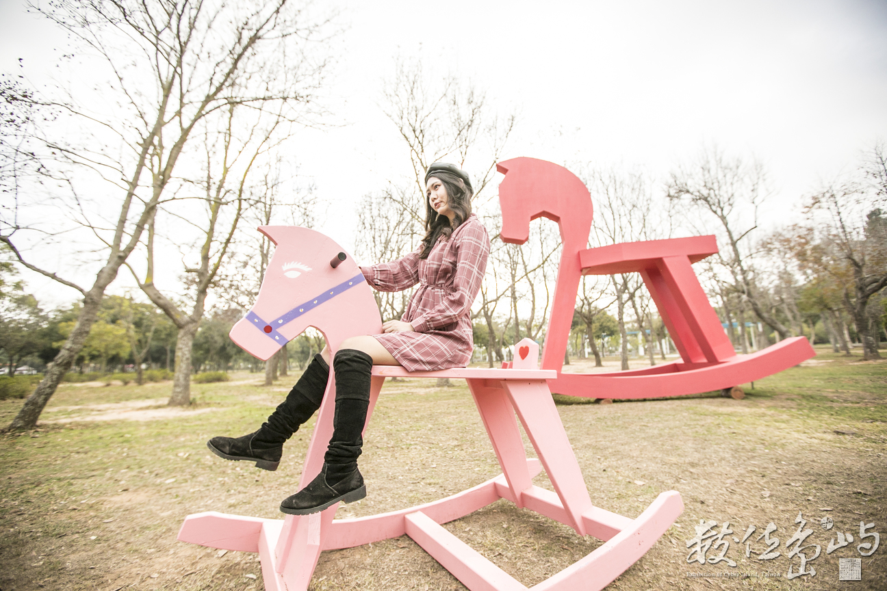 金門林務所女網紅男鮮肉打卡心熱點之歡樂搖滾搖搖馬