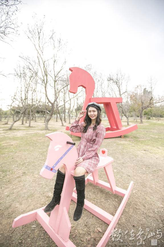 金門林務所女網紅男鮮肉打卡心熱點之歡樂搖滾搖搖馬