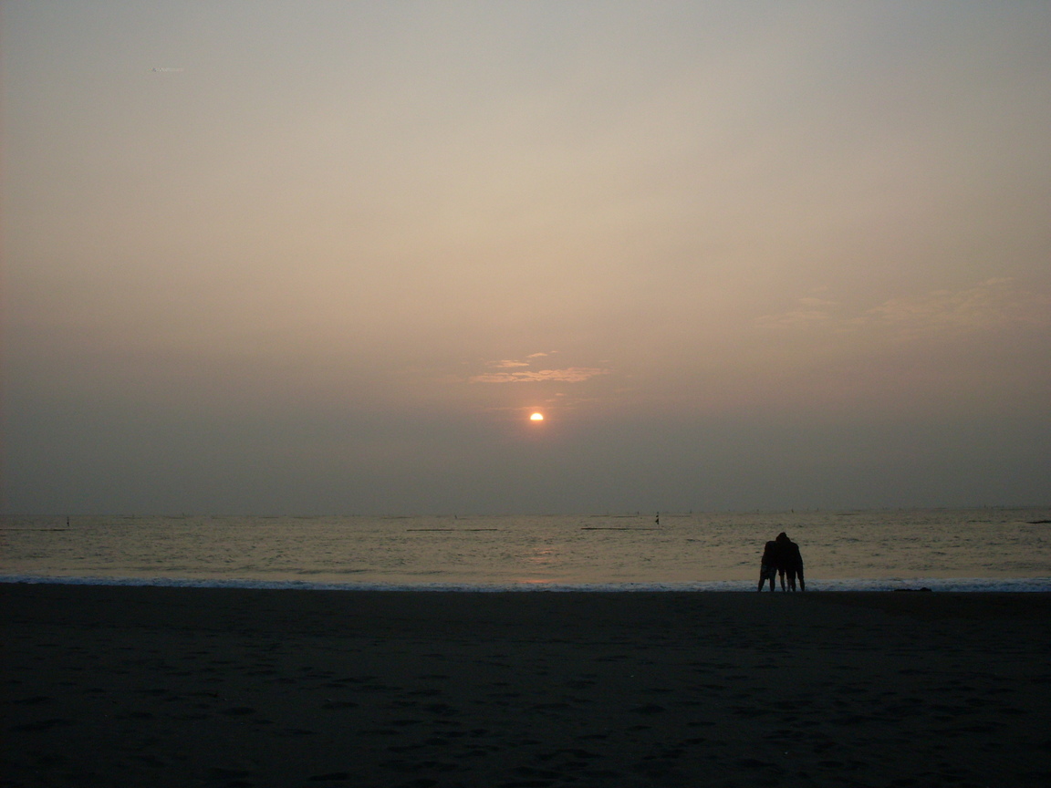 逐漸消失的夕陽