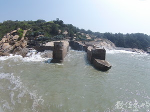 金門天眼部隊 20150713空拍金門翟山坑道後花園