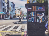 誰把書櫃搬到街道上