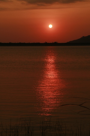 阿公店水庫夕陽