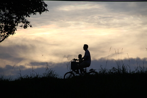 傍晚的親子時光