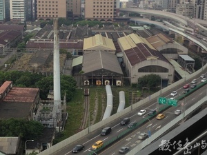 俯瞰台北機廠地景