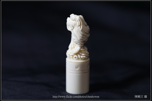 象牙雕_雕龍圓印_03