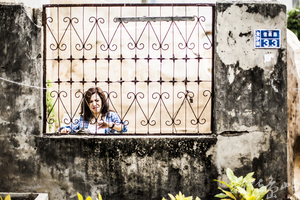 金門沙尾八卦老街彩色燈籠高高掛外拍寫真