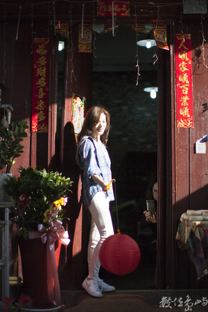 金門沙尾八卦老街彩色燈籠高高掛外拍寫真