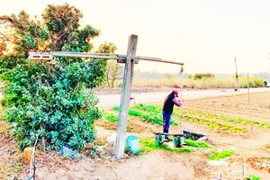 遇見浯島最在地取水澆灌溉模式