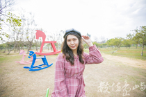 金門林務所女網紅男鮮肉打卡心熱點之歡樂搖滾搖搖馬