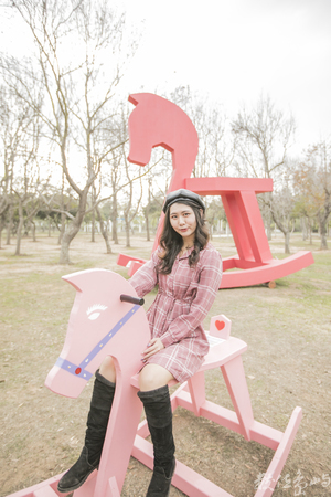 金門林務所女網紅男鮮肉打卡心熱點之歡樂搖滾搖搖馬