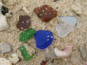 沙灘上的五顏六色