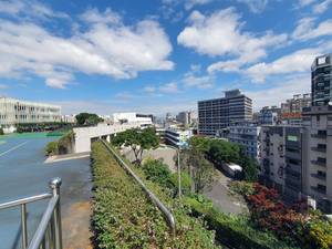 司令台上，眼裡的下操場