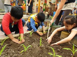 土地，教會孩子用愛感受生命