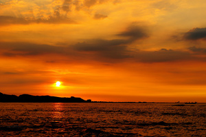 新北市三芝區--夕照淺水灣