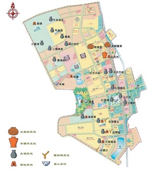 南科發現之考古遺址分布圖