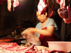 淡水老街傳統肉攤