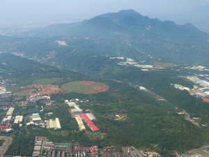 俯瞰臺灣林口上空