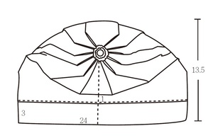 〈花式摺疊碗帽線稿〉