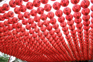 祈福燈籠高高掛-旗津天后宮