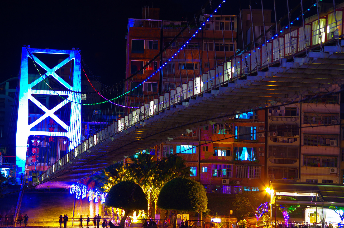 新店吊橋夜景