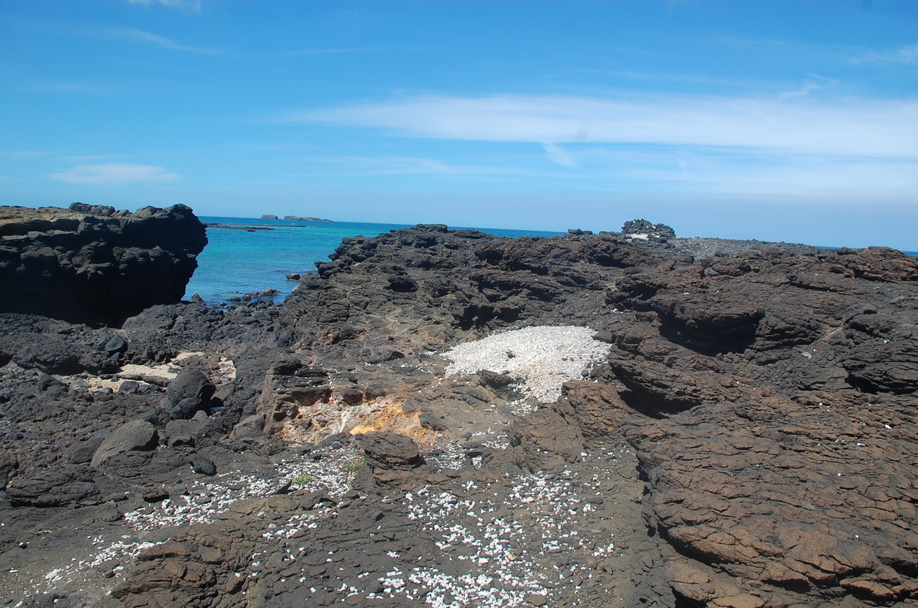 玄武岩上的貝塚