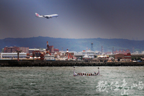 蘭嶼大船與747百年時空交會