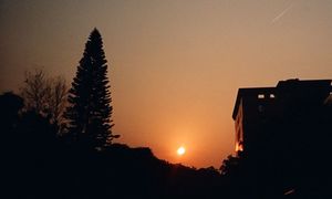 sunset in the academia sinica