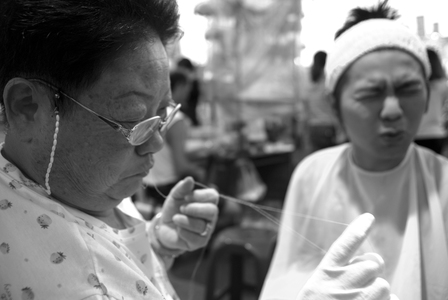 夜市老傳統-挽臉