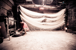 火，烘乾了麵線，也考驗著傳承