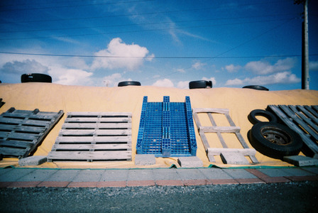 北門鹽田的午后天空