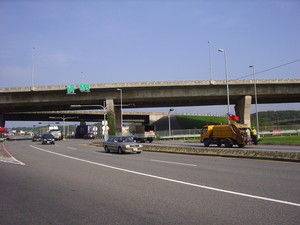往通霄馬家庄的大馬路上