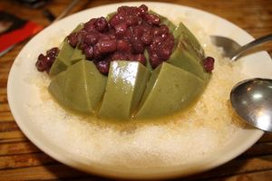 味道像榻榻米的抹茶豆腐冰